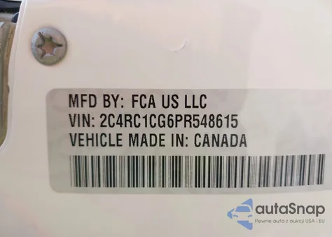 2023 Chrysler Voyager Lx z USA, uszkodzony, nr VIN 2C4RC1CG6PR548615